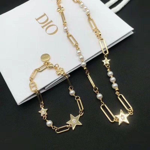 family new fashion necklace net red pearl bracelet female star same clavicle chain, Silver
family new fashion necklace net red pearl bracelet female star same clavicle chain, Silver