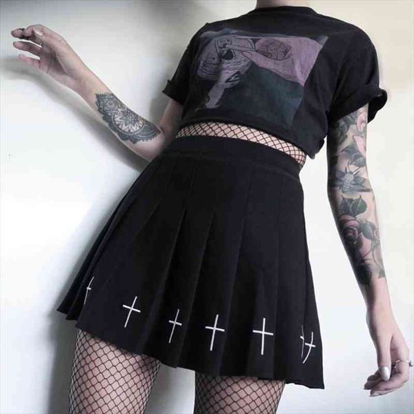 skirts with detail summer harajuku skirt women cross embroidery punk mini pleated skirt for gothic girls, Black
skirts with detail summer harajuku skirt women cross embroidery punk mini pleated skirt for gothic girls, Black