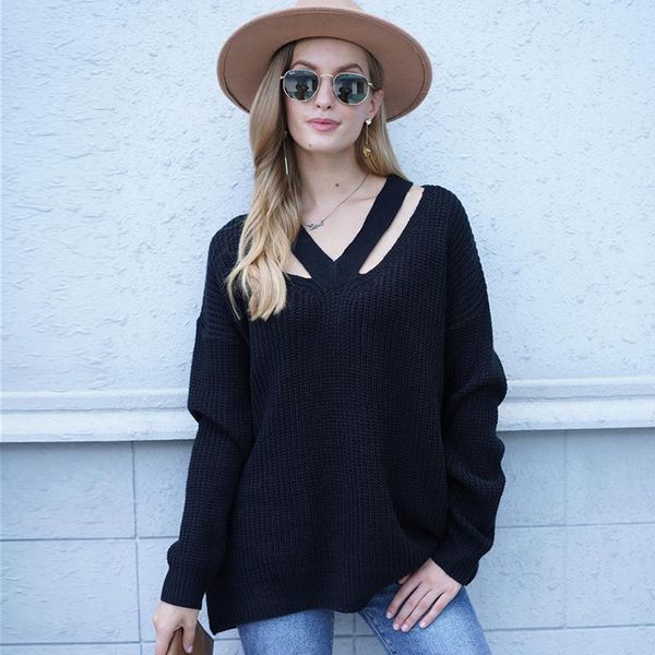 autumn winter women fashion sweaters solid warm hanging neck soft thick pullover loose large size outwear women's, White;black
autumn winter women fashion sweaters solid warm hanging neck soft thick pullover loose large size outwear women's, White;black