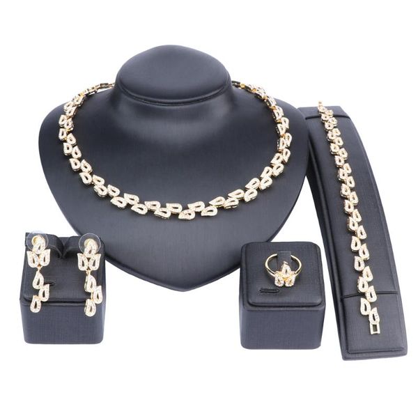 earrings & necklace fashion wedding african beads jewelry sets dubai gold color crystal earring costume romantic, Silver
earrings & necklace fashion wedding african beads jewelry sets dubai gold color crystal earring costume romantic, Silver