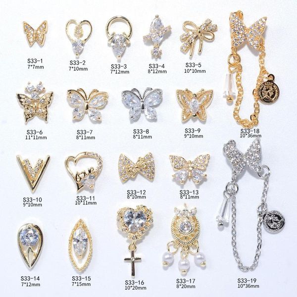 nail art decorations 5pcs charm luxury zircon 3d shiny crystal pendant design alloy butterfly jewelry manicure accessories, Silver;gold
nail art decorations 5pcs charm luxury zircon 3d shiny crystal pendant design alloy butterfly jewelry manicure accessories, Silver;gold