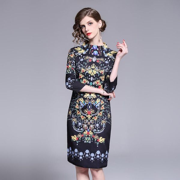 casual dresses england style fashion women's 2021 print slim dress retro temperament high-end luxury ladies party, Black;gray
casual dresses england style fashion women's 2021 print slim dress retro temperament high-end luxury ladies party, Black;gray