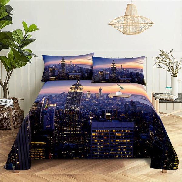 sheets & sets city night scene bedding sheet home digital printing polyester bed flat with case print
sheets & sets city night scene bedding sheet home digital printing polyester bed flat with case print