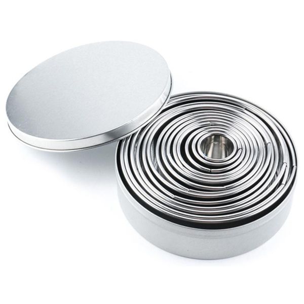 14pcs/set round cookie biscuit cutter set stainless steel mousse cake ring mold pastry donuts baking moulds
14pcs/set round cookie biscuit cutter set stainless steel mousse cake ring mold pastry donuts baking moulds