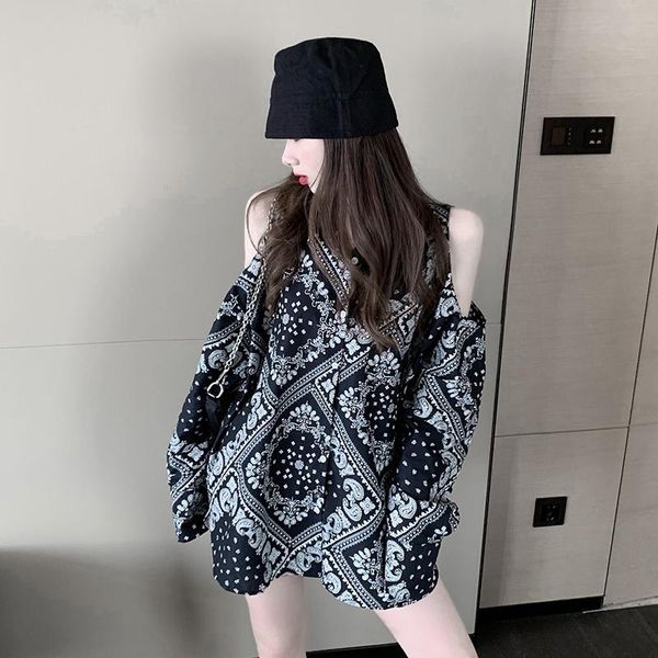 women's blouses & shirts gruiiceen retro printing hollow out off shoulder long sleeve blouse women shirt loose for summer autumn, White
women's blouses & shirts gruiiceen retro printing hollow out off shoulder long sleeve blouse women shirt loose for summer autumn, White