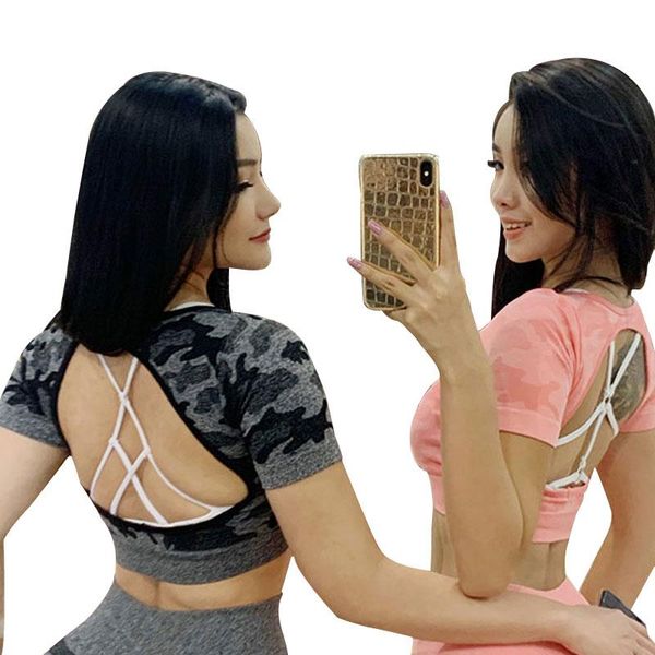 yoga outfit 2021 summer seamless sport women open back crop short sleeve camouflage gym clothing fitness workout
yoga outfit 2021 summer seamless sport women open back crop short sleeve camouflage gym clothing fitness workout