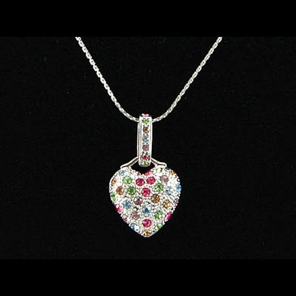 peacock star heart multi-color austrian crystal necklace csn024 pendant necklaces, Silver
peacock star heart multi-color austrian crystal necklace csn024 pendant necklaces, Silver
