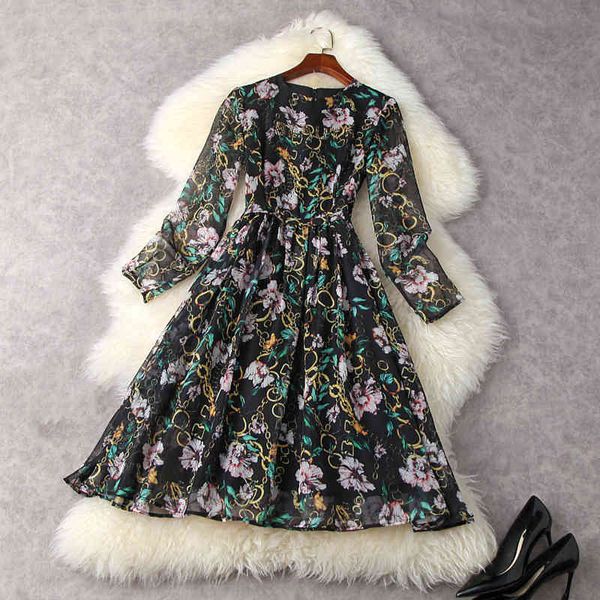 high street s/s designer runway fashion women's long sleeve vintage floral casual dress 210521, Black;gray
high street s/s designer runway fashion women's long sleeve vintage floral casual dress 210521, Black;gray