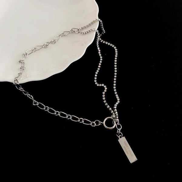 delicate square metal letter pendant necklaces for women girls chunky cuban chain necklace korean style simple jewelr, Silver
delicate square metal letter pendant necklaces for women girls chunky cuban chain necklace korean style simple jewelr, Silver