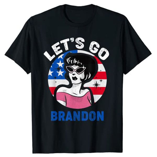 lets go brandon girl printed pattern round neck men's and women's short sleeve t-shirt comfortable loose casual, White;black
lets go brandon girl printed pattern round neck men's and women's short sleeve t-shirt comfortable loose casual, White;black
