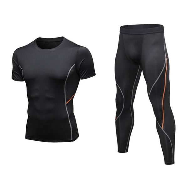 men's tracksuits mens tight training suit sports tshirts and men sport pants 2pcs set, Gray
men's tracksuits mens tight training suit sports tshirts and men sport pants 2pcs set, Gray