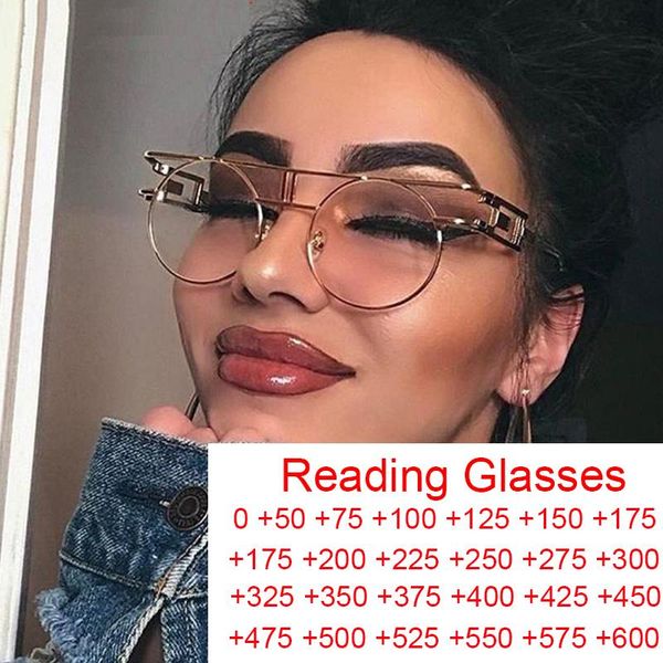 sunglasses 2021 metal steampunk optical presbyopia glasses man women brand designer anti blue light fashion round reading leesbril, White;black
sunglasses 2021 metal steampunk optical presbyopia glasses man women brand designer anti blue light fashion round reading leesbril, White;black
