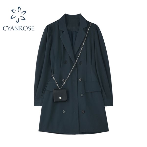 fashion women blazer dress double breasted autumn long sleeve a-line elegant party solid office ladies dresses 210430, Black;gray
fashion women blazer dress double breasted autumn long sleeve a-line elegant party solid office ladies dresses 210430, Black;gray