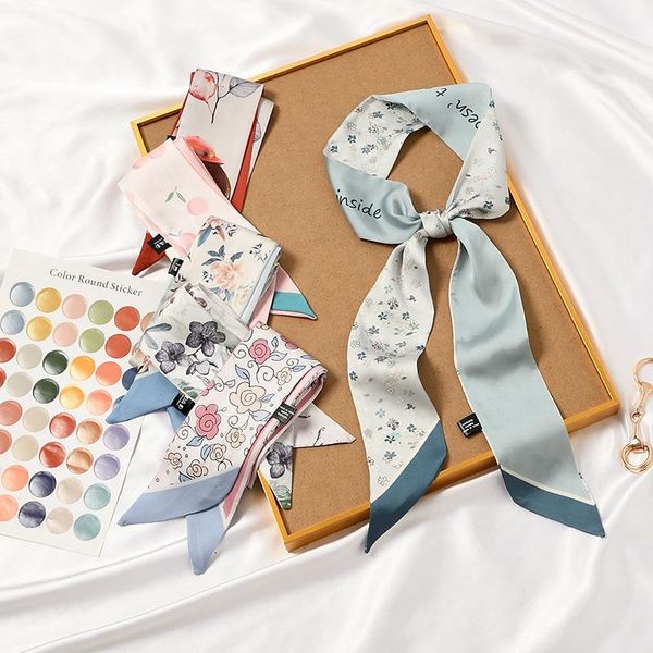 scarves 2021 women's skinny neck tie scarf polka dot stripe women silk hair hand bag handle scarfs for ladies handbag ribbons, Blue;gray
scarves 2021 women's skinny neck tie scarf polka dot stripe women silk hair hand bag handle scarfs for ladies handbag ribbons, Blue;gray