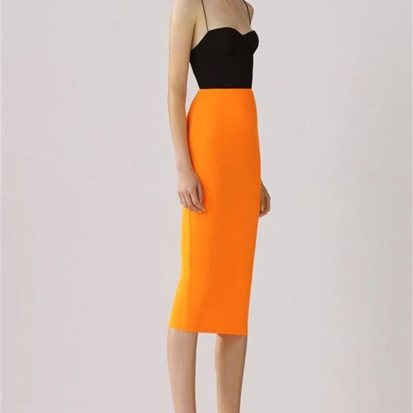 dress black orange slip knee length rayon bandage elegant club party, Black;gray
dress black orange slip knee length rayon bandage elegant club party, Black;gray