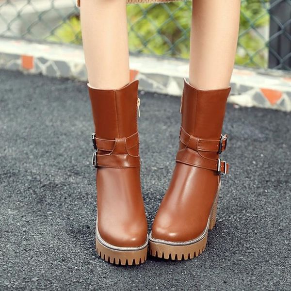 boots big size 9 10 11-13 women shoes ankle for ladies side zipper belt buckle thick bottom, Black
boots big size 9 10 11-13 women shoes ankle for ladies side zipper belt buckle thick bottom, Black