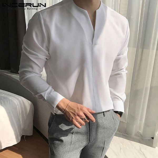 men's casual shirts fashion men shirt brand 2021 v neck long sleeve clothing streetwear solid color leisure simple camisas s-3xl inceru, White;black
men's casual shirts fashion men shirt brand 2021 v neck long sleeve clothing streetwear solid color leisure simple camisas s-3xl inceru, White;black