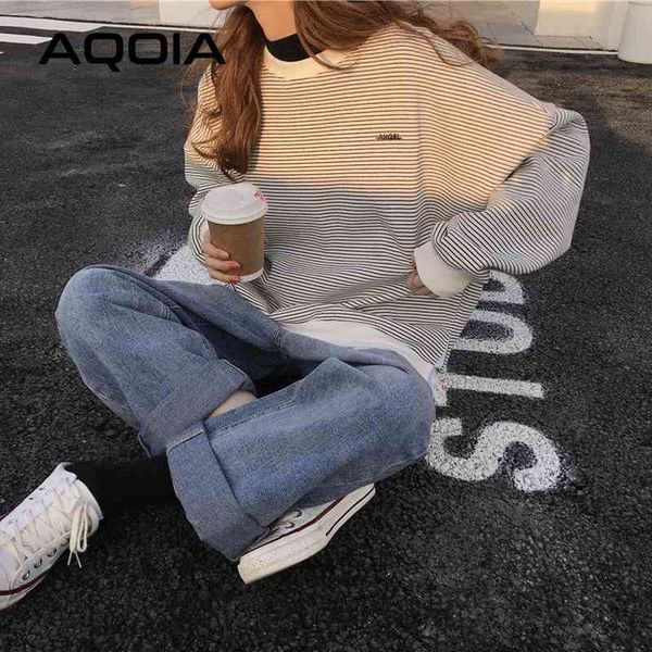 autumn korean style loose stripe women sweatshirt streetwear fake two pieces plus size womens hoodies ins female pullovers 210521, Black
autumn korean style loose stripe women sweatshirt streetwear fake two pieces plus size womens hoodies ins female pullovers 210521, Black
