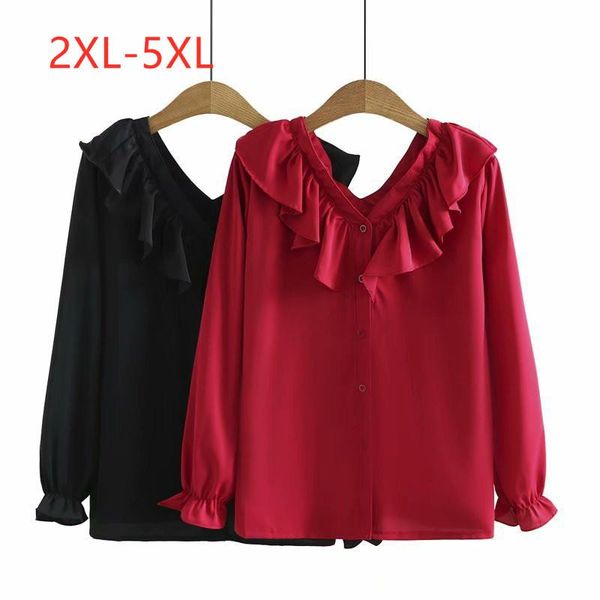 plus size t-shirt large women's autumn temperament commuter chiffon v-neck long sleeve shirt, Black
plus size t-shirt large women's autumn temperament commuter chiffon v-neck long sleeve shirt, Black