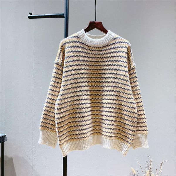 women's sweaters striped autumn winter women sweater thick jacquard knitted pullover and fashion casual femme jumper, White;black
women's sweaters striped autumn winter women sweater thick jacquard knitted pullover and fashion casual femme jumper, White;black