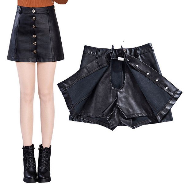 xs-5xl single-breasted pu shorts of most-sized women leather korean the line thin high waist skirt f484 q49h, Black
xs-5xl single-breasted pu shorts of most-sized women leather korean the line thin high waist skirt f484 q49h, Black