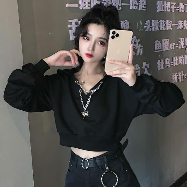 autumn spring pullovers casual women female loose streetwear sweatshirt hooded solid color short jumpers y176 women's hoodies & sweatsh, Black
autumn spring pullovers casual women female loose streetwear sweatshirt hooded solid color short jumpers y176 women's hoodies & sweatsh, Black