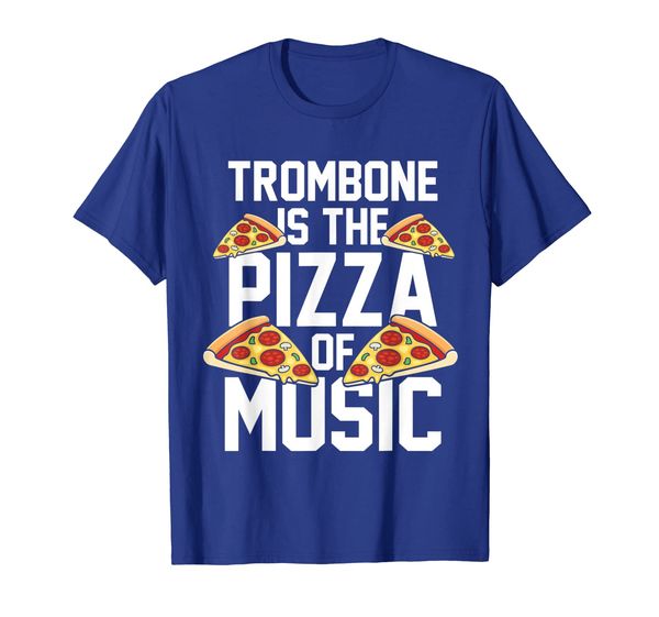 trombone t-shirt - pizza of music - musician shirts, White;black 
trombone t-shirt - pizza of music - musician shirts, White;black