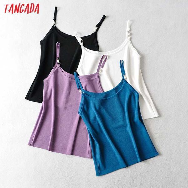 tangada women pearl decorate solid camis crop spaghetti strap sleeveless backless short ai70 210609, White
tangada women pearl decorate solid camis crop spaghetti strap sleeveless backless short ai70 210609, White