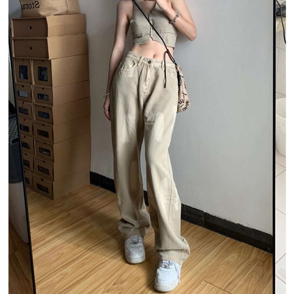khaki tie dyed women's loose tube shows thin high waist wide legs ground dragging pants high street fashion, Blue
khaki tie dyed women's loose tube shows thin high waist wide legs ground dragging pants high street fashion, Blue