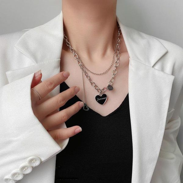 pendant necklaces allme fashion letter printing love heart necklace for women multi-layers chunky chain coin choker wholesale, Silver
pendant necklaces allme fashion letter printing love heart necklace for women multi-layers chunky chain coin choker wholesale, Silver