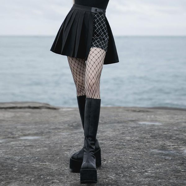 skirts personality daily plaid stitching fake two-piece short skirt women's punk style playful a-line pleated half rave, Black
skirts personality daily plaid stitching fake two-piece short skirt women's punk style playful a-line pleated half rave, Black
