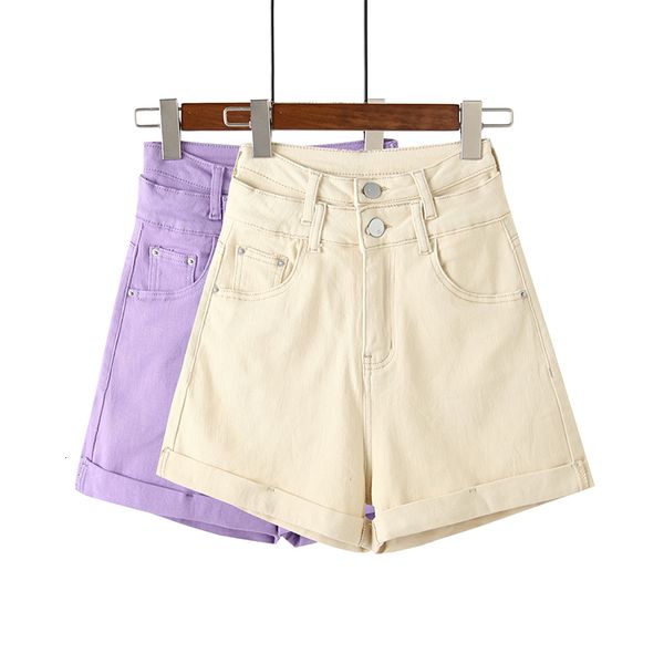 women's shorts summer high waist wide leg denim for double buttons crimping casual loose jean purple beige l4hl, White;black
women's shorts summer high waist wide leg denim for double buttons crimping casual loose jean purple beige l4hl, White;black