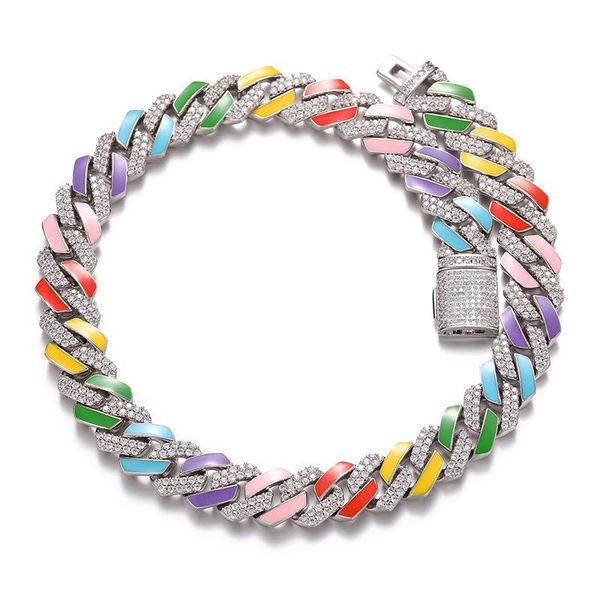 chains 14mm hip hop cz stone paved bling out solid multicolor square cuban link chain necklace for men rapper rock jewelry, Silver
chains 14mm hip hop cz stone paved bling out solid multicolor square cuban link chain necklace for men rapper rock jewelry, Silver