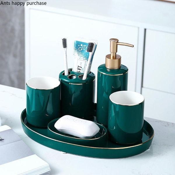 bath accessory set green ceramics bathroom five piece with oval tray home supplies lotion bottle mouth cup soap dish toothbrush barrel
bath accessory set green ceramics bathroom five piece with oval tray home supplies lotion bottle mouth cup soap dish toothbrush barrel