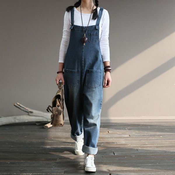women's jumpsuits & rompers fashion cotton pocket solid color loose women casual spring autumn cowboy overalls harlan, Black;white
women's jumpsuits & rompers fashion cotton pocket solid color loose women casual spring autumn cowboy overalls harlan, Black;white