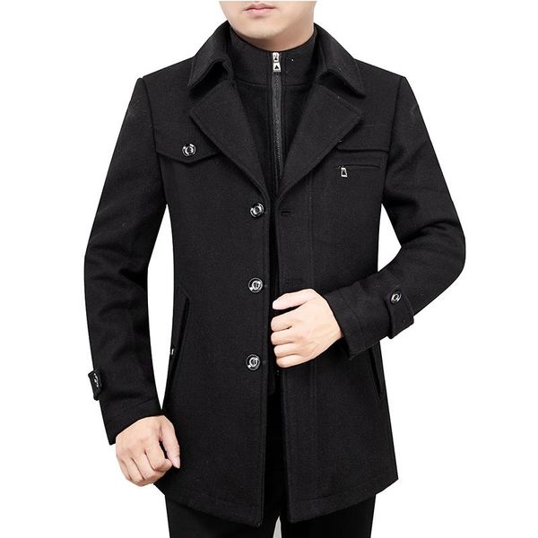 men's wool & blends men coat solid mens woolen male trench jacket casual overcoat autumn winter thick windbreaker, Black
men's wool & blends men coat solid mens woolen male trench jacket casual overcoat autumn winter thick windbreaker, Black