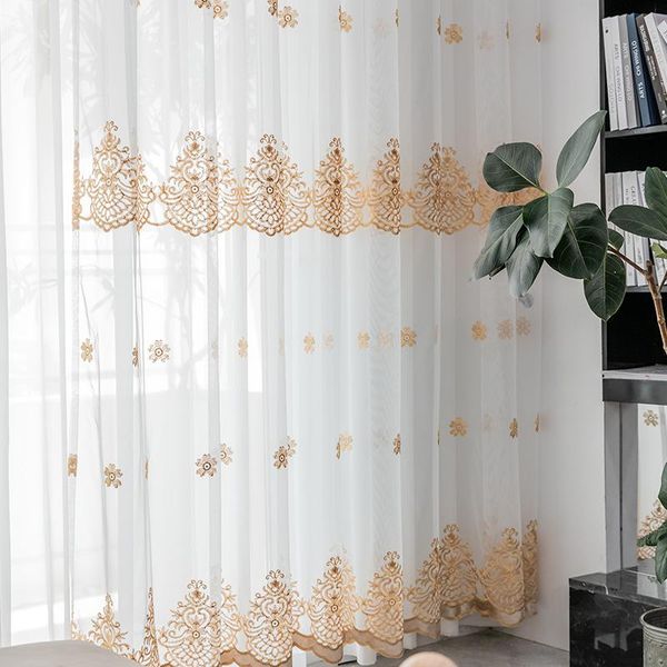 curtain & drapes european embroidered sheer curtains for living room bedroom tulle voile panel window treatments home decor
curtain & drapes european embroidered sheer curtains for living room bedroom tulle voile panel window treatments home decor