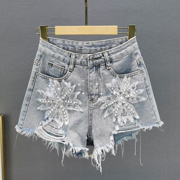 women's jeans ripped shorts for women 2021 summer high waist loose diamonds beading burr pants streetwear woman femininos, Blue
women's jeans ripped shorts for women 2021 summer high waist loose diamonds beading burr pants streetwear woman femininos, Blue