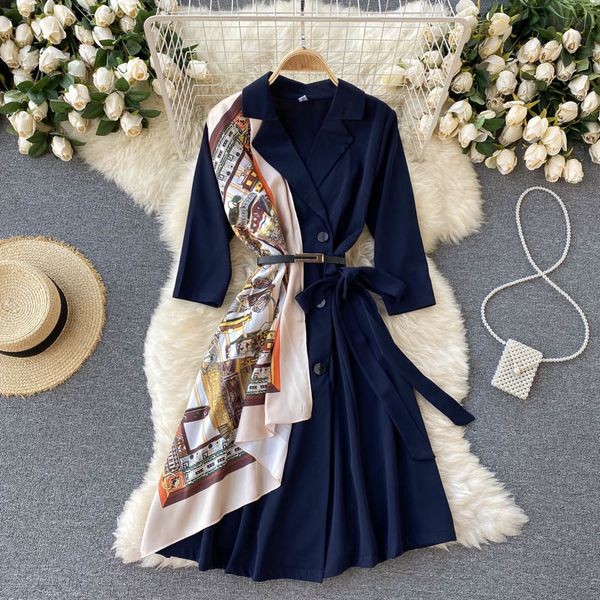 two piece dress korean fashion women work wear 2021 spring summer notched collar half sleeve double breasted ol office with scarf, White
two piece dress korean fashion women work wear 2021 spring summer notched collar half sleeve double breasted ol office with scarf, White
