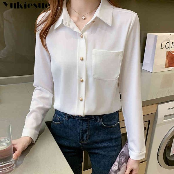 workwear white blouse women elegant ol shirts long sleeve single-breasted turn-down collar blouses girls plus size 210518
workwear white blouse women elegant ol shirts long sleeve single-breasted turn-down collar blouses girls plus size 210518