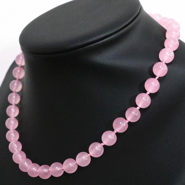 chains lovely rose crystal chalcedony jades 8,10mm semi precious stone round beads necklace for women fine jewelry 18inch b1461, Silver
chains lovely rose crystal chalcedony jades 8,10mm semi precious stone round beads necklace for women fine jewelry 18inch b1461, Silver