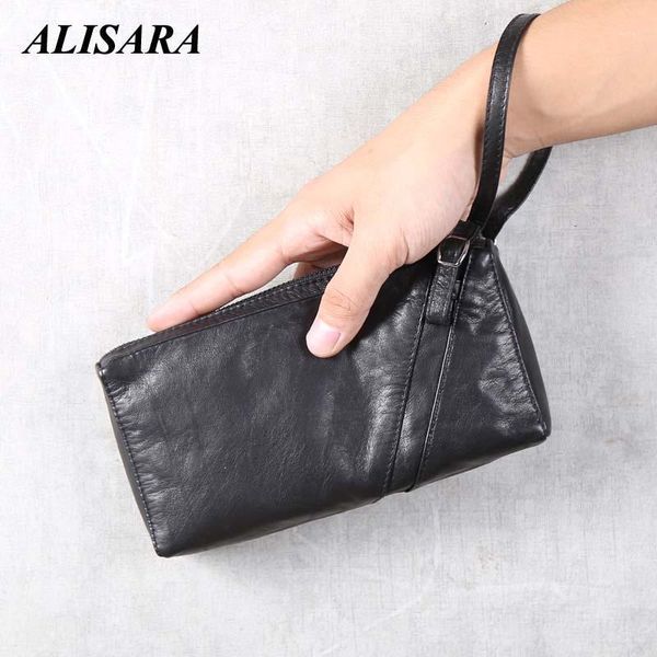 alisara men clutch bag genuine leather luxury handmade male casual zipper long wallets big capacity phone purses with wristband1, Red;black
alisara men clutch bag genuine leather luxury handmade male casual zipper long wallets big capacity phone purses with wristband1, Red;black