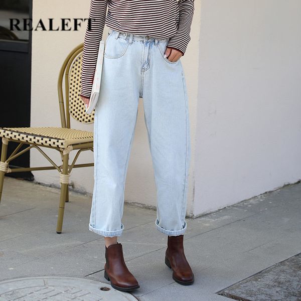 fashion blue jeans pants for women button high waist straight pocket office lady casual female 210428
fashion blue jeans pants for women button high waist straight pocket office lady casual female 210428
