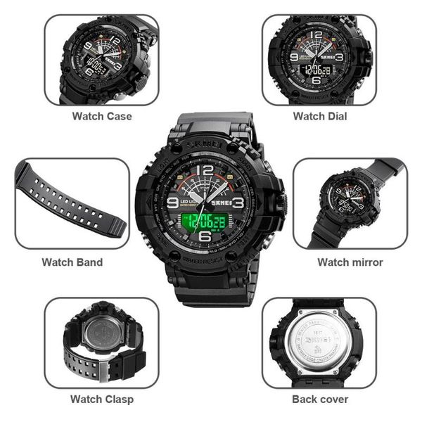 wristwatches skmei 1617 countdown sports watches men large dial waterproof military 3 times digital male alarm clock reloj hombre, Slivery;brown
wristwatches skmei 1617 countdown sports watches men large dial waterproof military 3 times digital male alarm clock reloj hombre, Slivery;brown