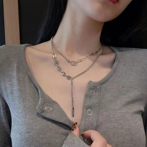 pendant necklaces fashion simple asymmetry double layer chain necklace for women silver color accessories full of design trendy jewelry
pendant necklaces fashion simple asymmetry double layer chain necklace for women silver color accessories full of design trendy jewelry