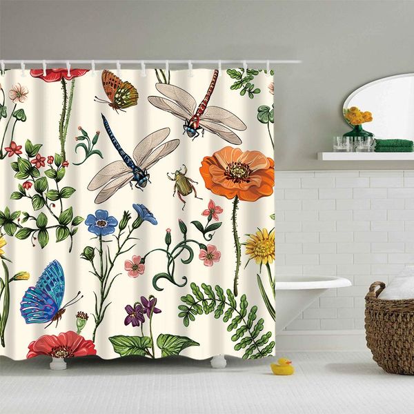 wildflower shower curtain, colorful insert dragonfly beetle butterfly with wildflowers bathroom decor
wildflower shower curtain, colorful insert dragonfly beetle butterfly with wildflowers bathroom decor