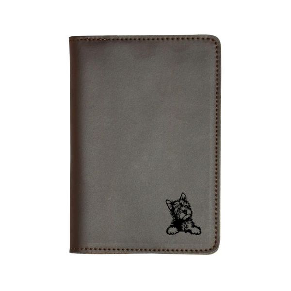 card holders yorkie dog engraved picture passport cover travel case simple crazy horse leather wallets, Brown;gray
card holders yorkie dog engraved picture passport cover travel case simple crazy horse leather wallets, Brown;gray