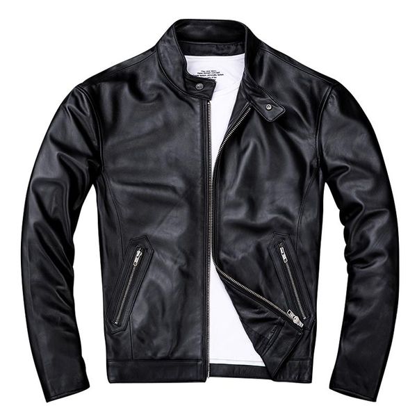men's jackets spring natural genuine leather for man motorcycle slim male coat sheepskin biker fashion clothing, Black;brown
men's jackets spring natural genuine leather for man motorcycle slim male coat sheepskin biker fashion clothing, Black;brown