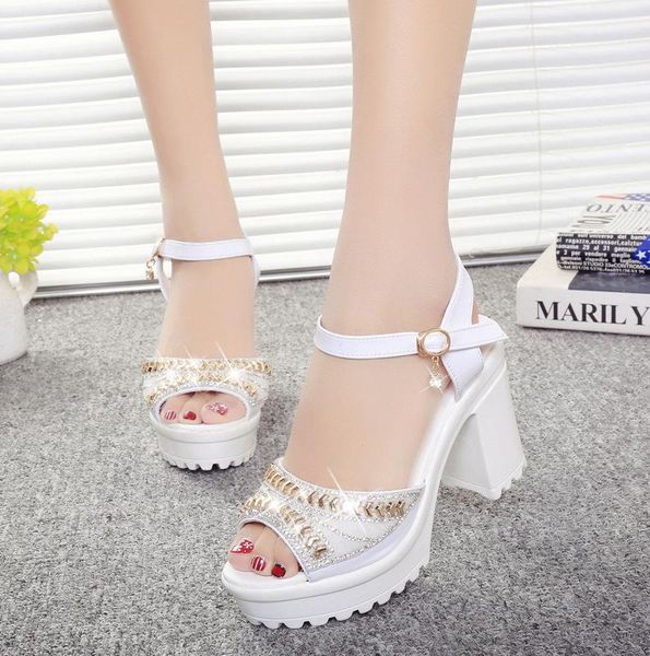 dress shoes thick with sandals female summer diamond fish mouth bottom muffin waterproof platform high fad, Black
dress shoes thick with sandals female summer diamond fish mouth bottom muffin waterproof platform high fad, Black