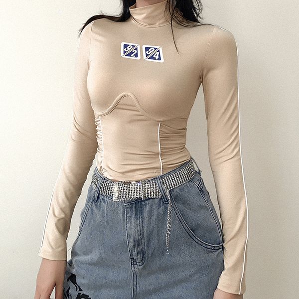 dulzura digital print ruched patchwork women gym tshirt long sleeve high neck bodycon streetwear 2021 autumn winter sports, Black;white
dulzura digital print ruched patchwork women gym tshirt long sleeve high neck bodycon streetwear 2021 autumn winter sports, Black;white